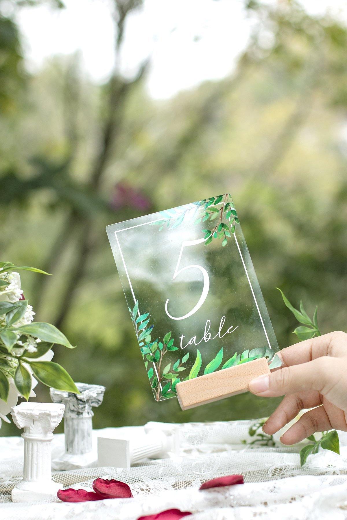 Acrylic Table Numbers with Stands - Ling's moment