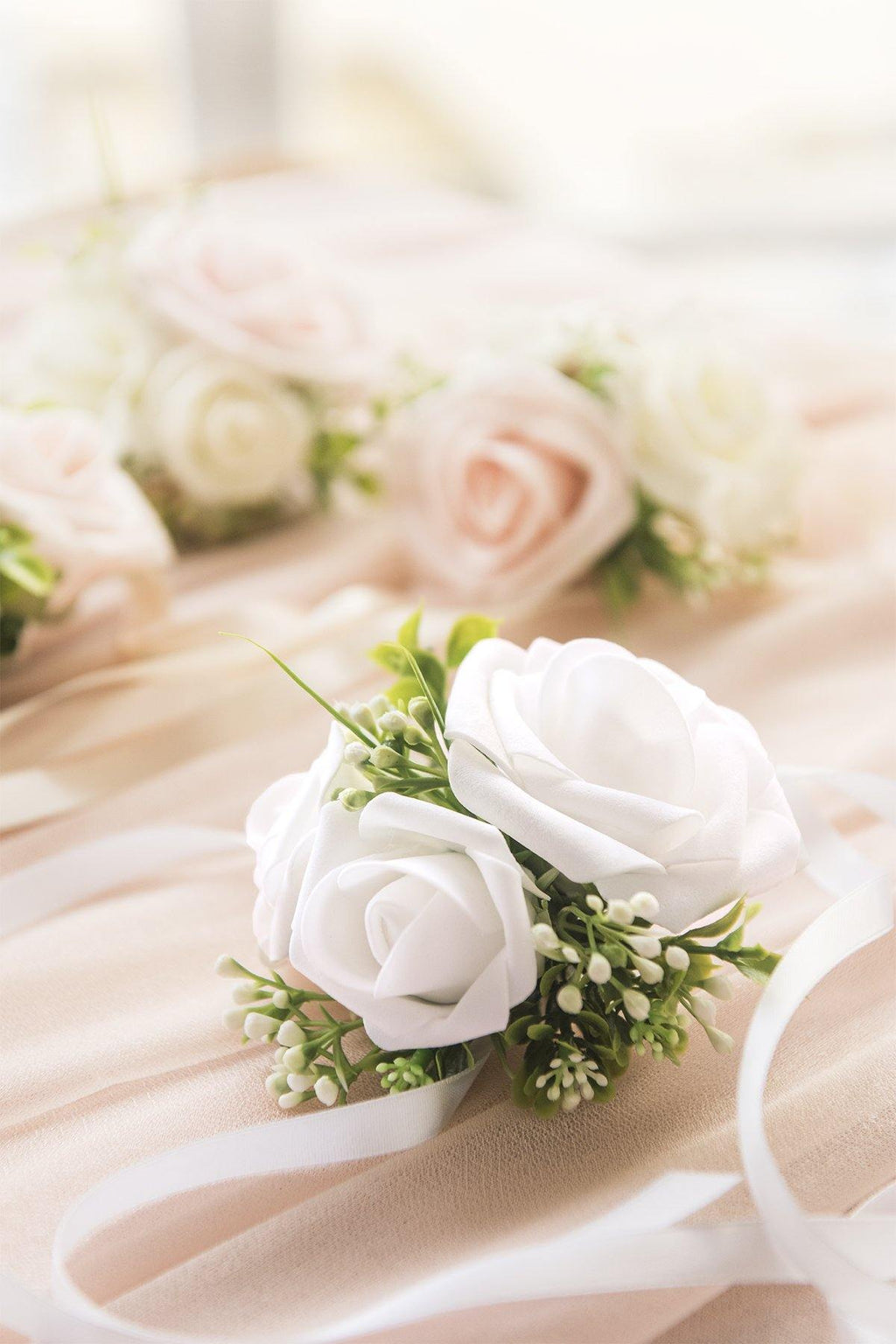 Wrist Corsages (Set of 6) - Blush - lingsDev