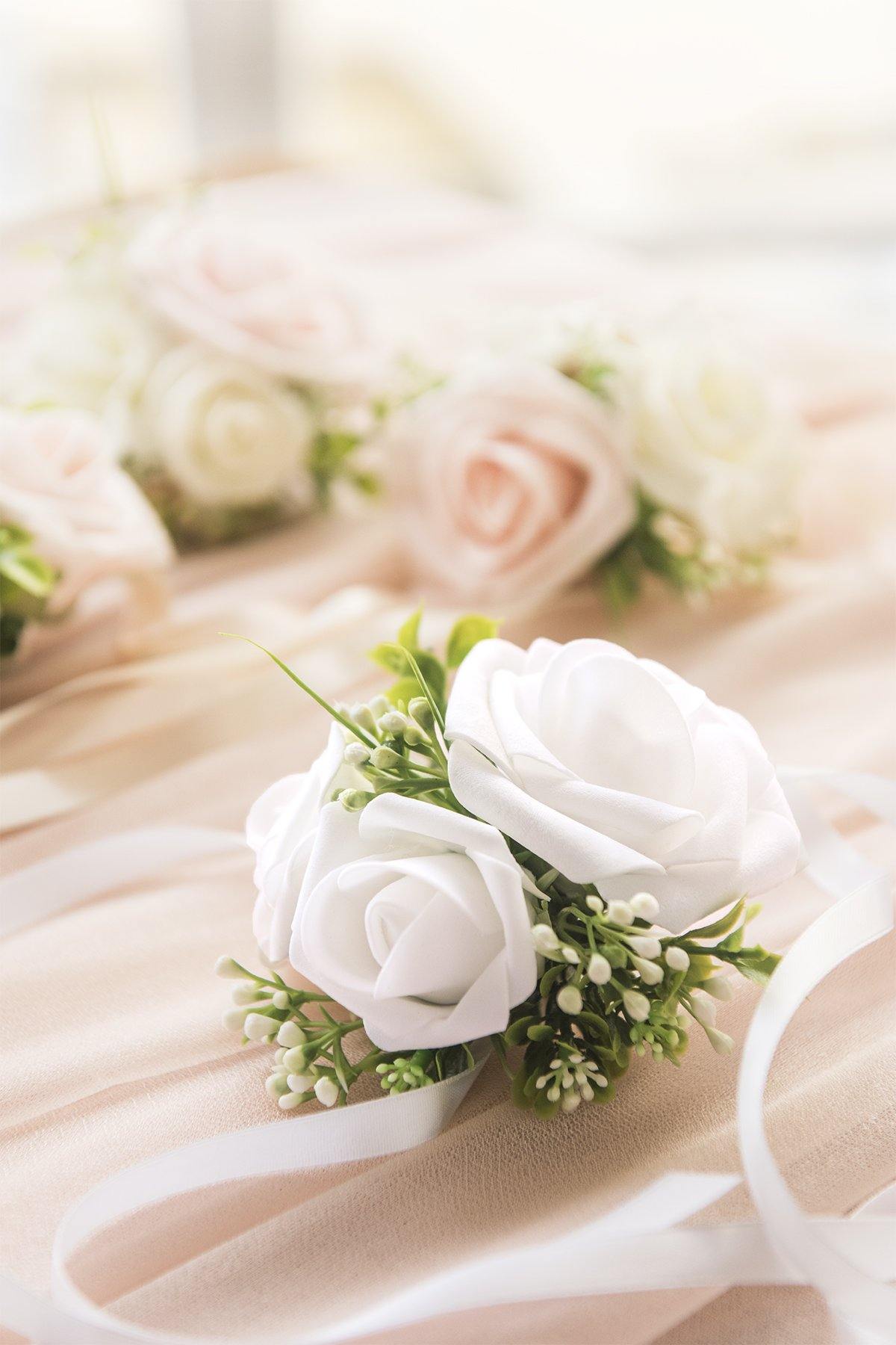 Wrist Corsages (Set of 6) - Blush - lingsDev