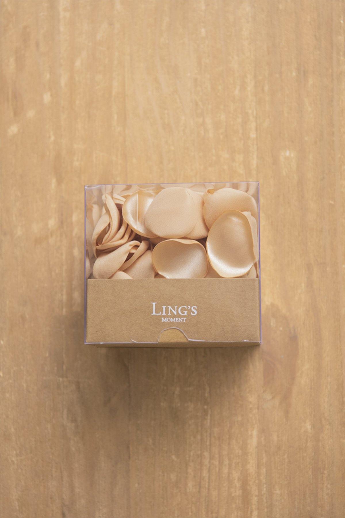 Silk Rose Petals 200pcs/400pcs - Peach & Gold - lingsDev